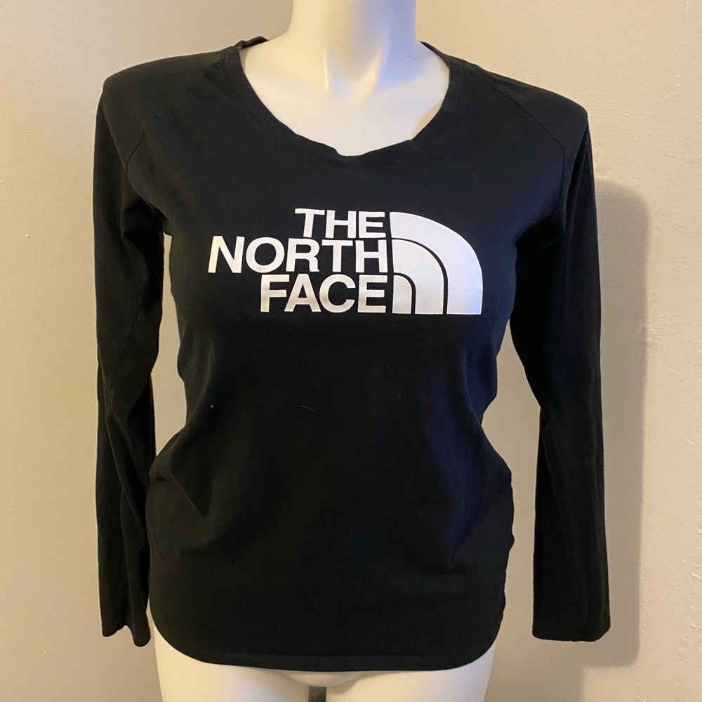 North Face womens long sleeve t-shirt black size L